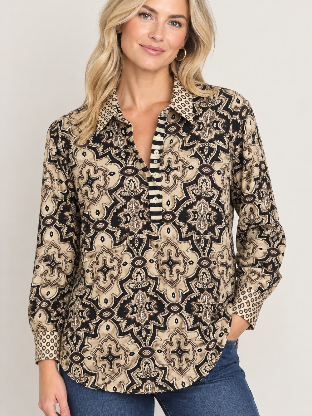 Gretchen Scott Popover Blouse Size XS